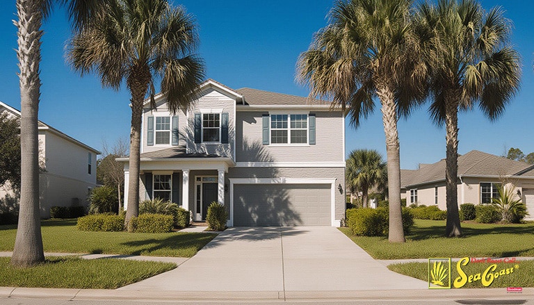 full shot of a two story home in the Treasure Coast