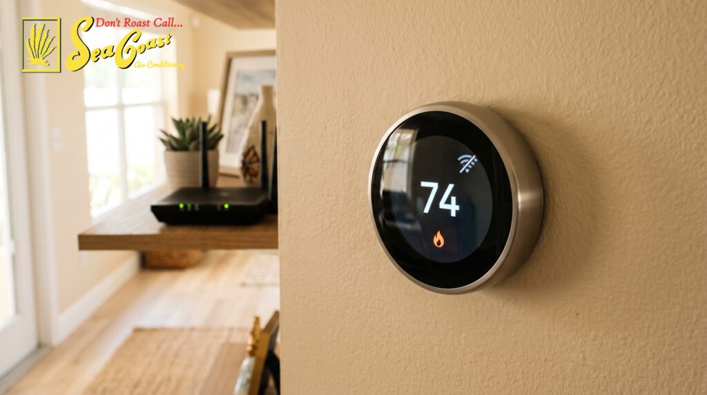a close up of a thermostat